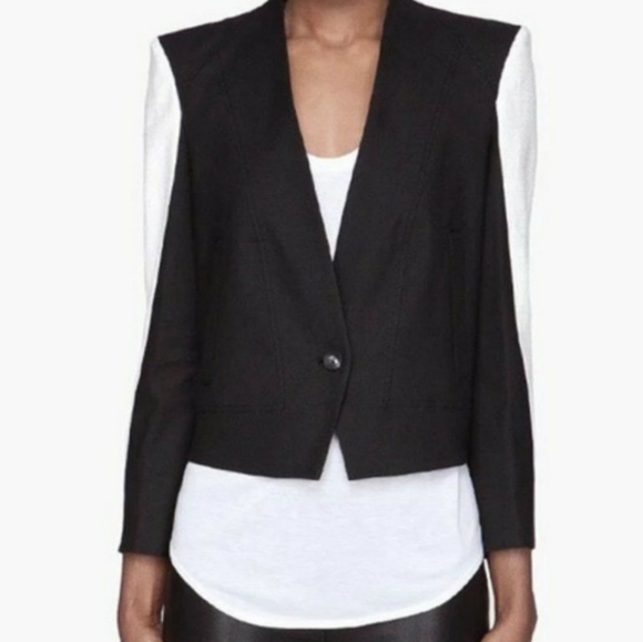Helmut Lang Era Suiting Contrast Two Tone Blazer - Picture 5 of 5